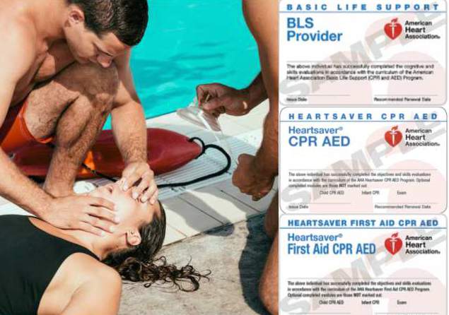 AHA CPR Cards example