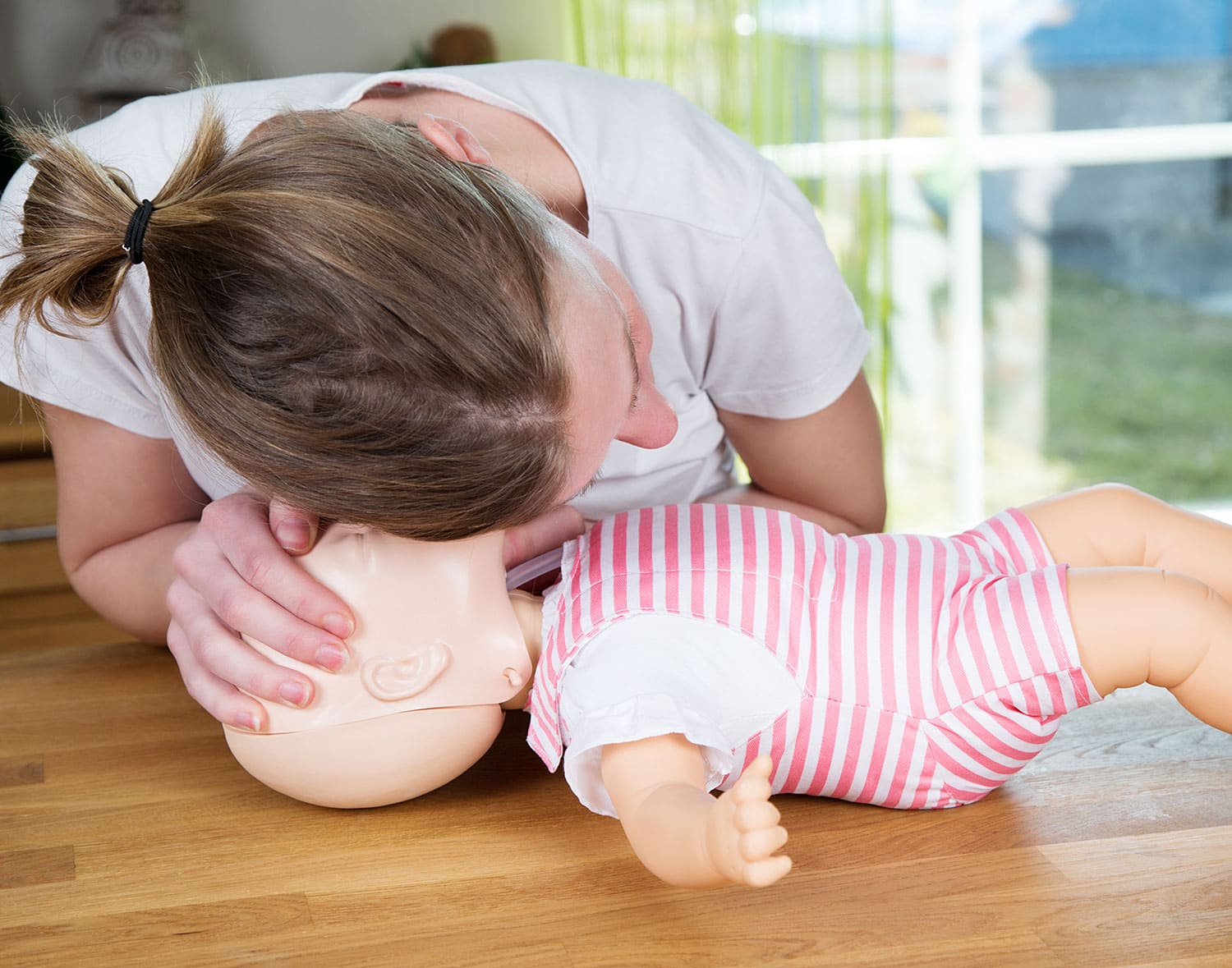 Infant CPR skills practice